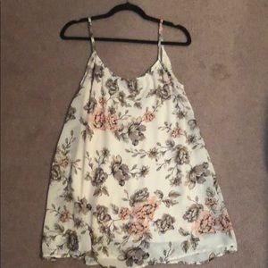 Cream floral printed sundress